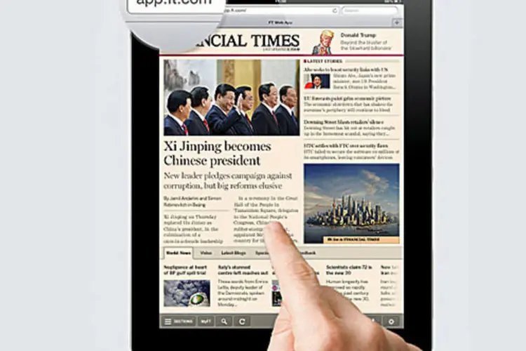 Novo app para web do Financial Times está disponível apenas para iPad. Além de redesenhado, app conta com novas funções (Reprodução/Exame.com)