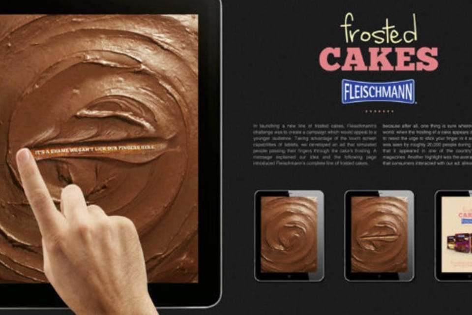 Fleischmann anuncia com cobertura de bolo interativa no iPad