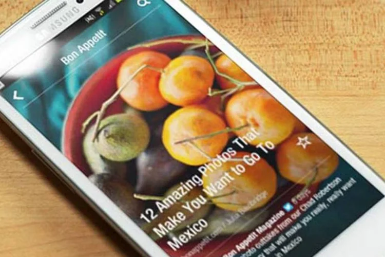 Notícias no smartphone (Reprodução / Flipboard)