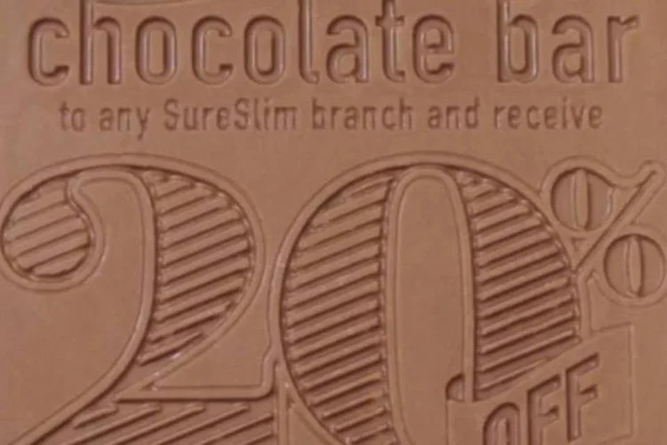 
	Flyer em formato de chocolate
 (Reprodução/ Vimeo)