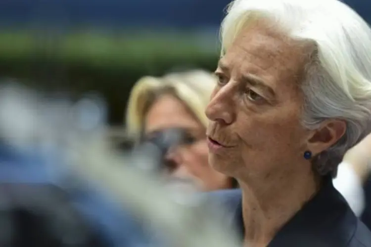 
	Christine Lagarde participou durante o fim de semana de discuss&otilde;es sobre o plano de reformas grego
 (JOHN THYS/AFP)