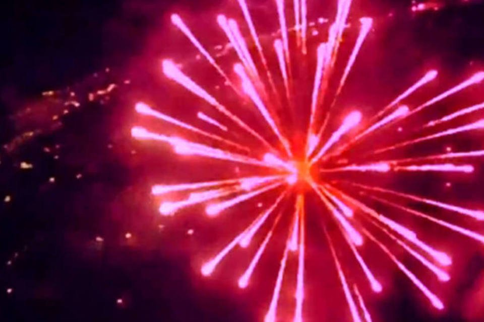 GoPro mostra novo ângulo para queima de fogos de artificio
