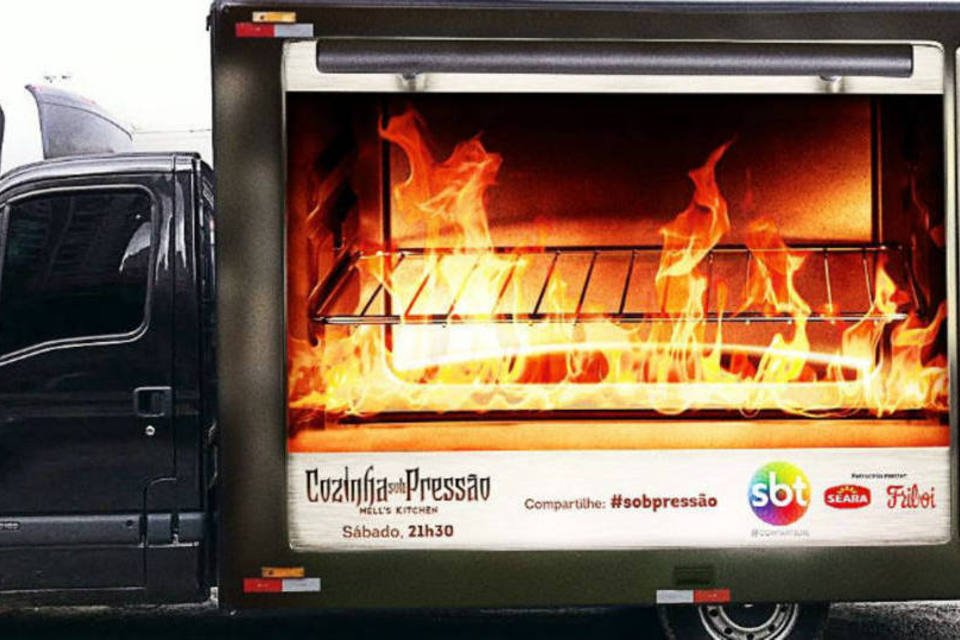SBT coloca food truck "em chamas" nas ruas de São Paulo