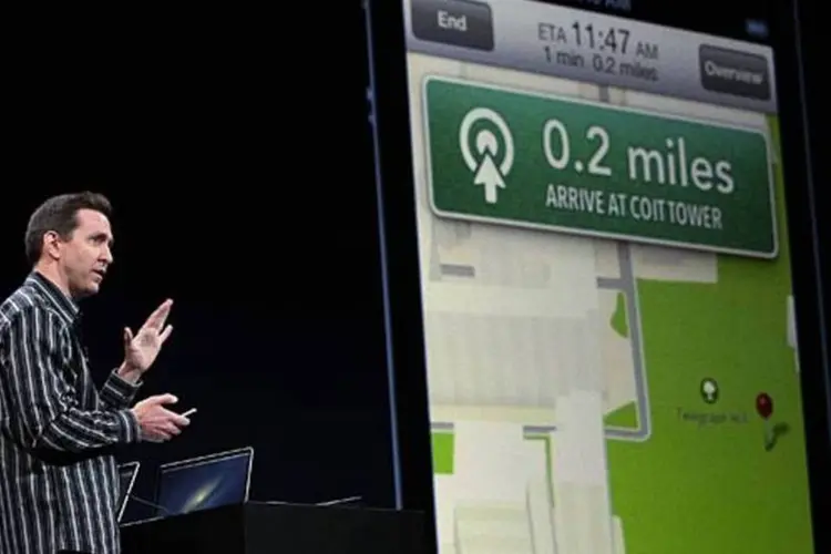 
	Scott Forstall apresenta o app Mapas do iOS 6: Apple agora adicionou 36 novas operadoras para iPhone e 23 novas para iPad com a rede LTE
 (Justin Sullivan / Getty Images)