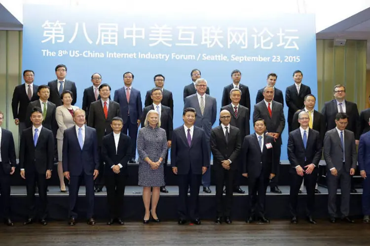 8º Fórum EUA-China de Indústria da Internet: executivos e políticos reunidos (Ted S. Warren-Pool/Getty Images)