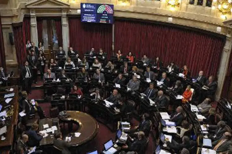 Senado argentino: projeto de Orçamento contempla ainda uma cotação do peso de 6,33 por dólar, contra os atuais 5,78 (Alejandro Pagn/AFP)