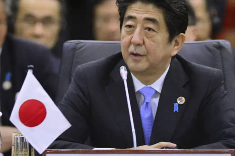 
	O primeiro-ministro do Jap&atilde;o, Shinzo Abe: Abe visitou o Brasil no m&ecirc;s passado
 (Ahim Rani/Reuters)