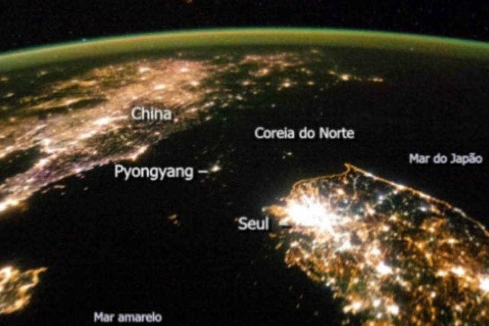 Coreia do Norte desaparece em foto noturna feita do espaço