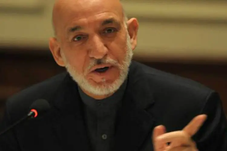 O presidente afegão, Hamid Karzai: governo americano continua a conceder novos prazos ao presidente afegão (Findlay Kember/AFP)