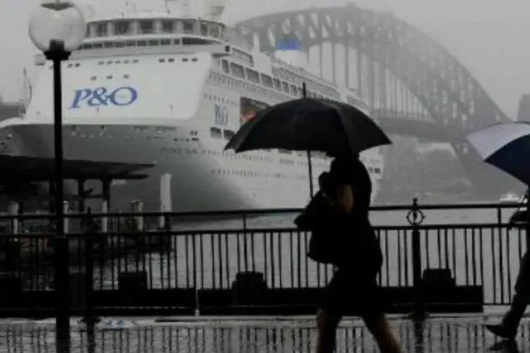 Chuva em Sidney: Christine perdeu força ao chegar à costa e foi rebaixado para a categoria 2 (Greg Wood/AFP)