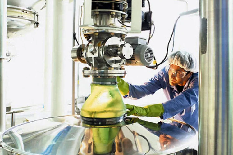 
	Produ&ccedil;&atilde;o na Bayer: mesmo com ociosidade, op&ccedil;&atilde;o por reter os qualificados
 (Divulgação)