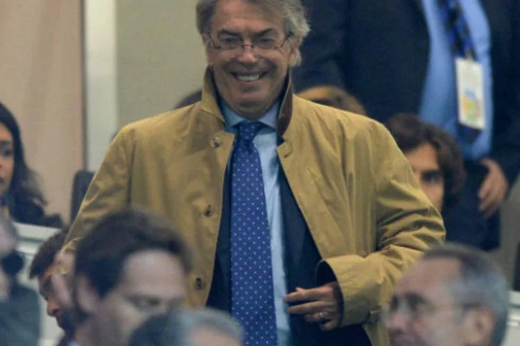 Massimo Moratti, presidente da Inter de Milão: foi comentado que Thohir tinha chegado a acordo para adquirir 70% das ações da equipe por 300 milhões de euros (Getty Images)