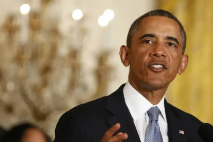 
	Barack Obama durante discurso: Obama tamb&eacute;m ir&aacute; pedir ao Congresso que aprove um projeto de lei que aumenta o sal&aacute;rio m&iacute;nimo federal para todos os trabalhadores
 (Larry Downing/Reuters)