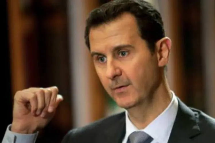 Bashar al-Assad concede entrevista: "considero que nada me impede de apresentar minha candidatura", disse (Joseph Eid/AFP)