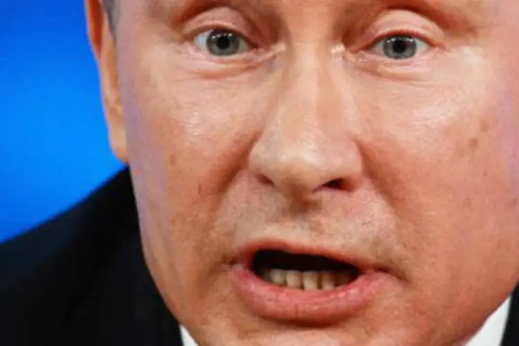 
	Vladimir Putin:&nbsp;l&iacute;der russo, que &eacute; criticado no Ocidente por &nbsp;lei contra a propaganda homossexual, insistiu que&nbsp;&quot;temos nossas tradi&ccedil;&otilde;es, nossa cultura, falando da R&uacute;ssia
 (Kirill Kudryavtsev/AFP)
