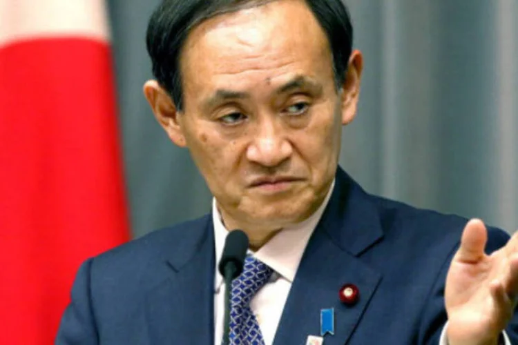 Yoshihide Suga: ele reafirmou o posicionamento do governo japonês perante a possibilidade de continuar com o tratado sem a presença americana (Getty Images/Exame Hoje)