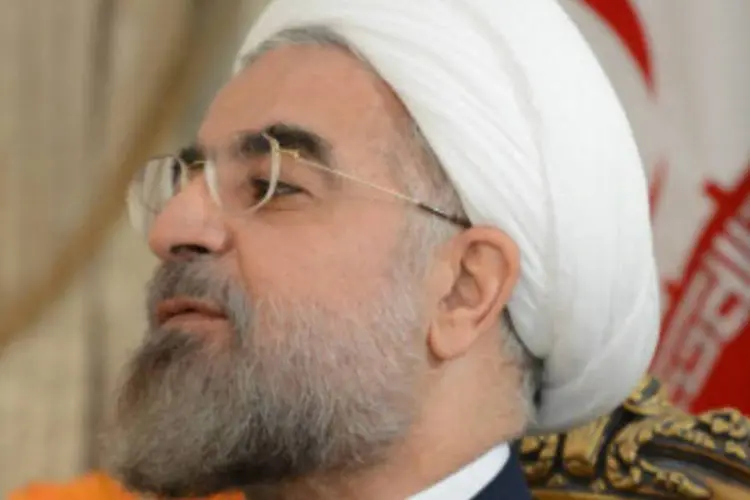 O presidente do Irã, Hassan Rohani: "sabe o que significa o acordo de Genebra? Significa a rendição das grandes potências do mundo perante a grande nação do Irã" (Getty Images)