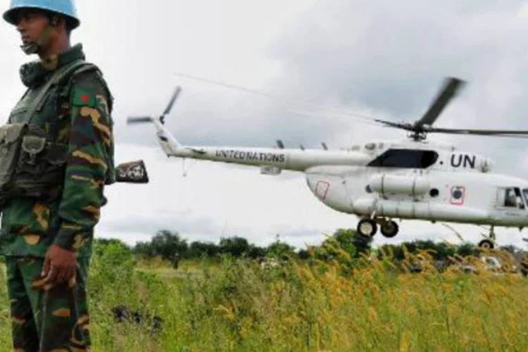 
	ONU em miss&atilde;o do Sud&atilde;o do Sul: insurgentes anunciaram anteriormente que eles tinham capturado o barco porque transferia &quot;agentes dos servi&ccedil;os secretos&quot; do governo de Juba
 (Tim Mckulka/AFP)