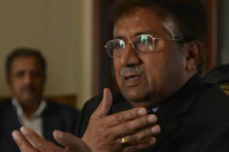 O ex-presidente paquistanês Pervez Musharraf: Musharraf permaneceu no poder de 1999, quando liderou um golpe de Estado, até 2008 (Farooq Naeem/AFP)