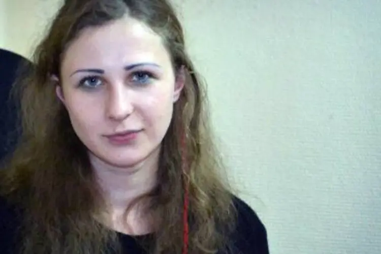 Maria Alyokhina após sua libertação: "o mais difícil na prisão é ver como destroem a gente", comentou (AFP)