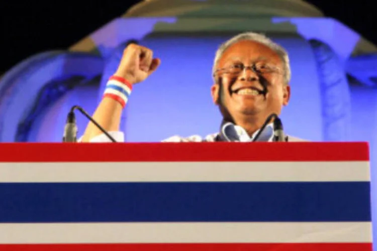 
	L&iacute;der dos protestos antigovernistas na Tail&acirc;ndia, Suthep Thaugsuban:&nbsp;antigovernamentais rejeitam o pleito
 (Getty Images)