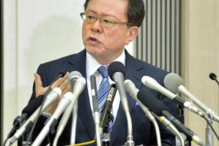 O prefeito de Tóquio, Naoki Inose: "decidi renunciar", declarou Inose em entrevista coletiva, (Kazuhiro Nogi/AFP)