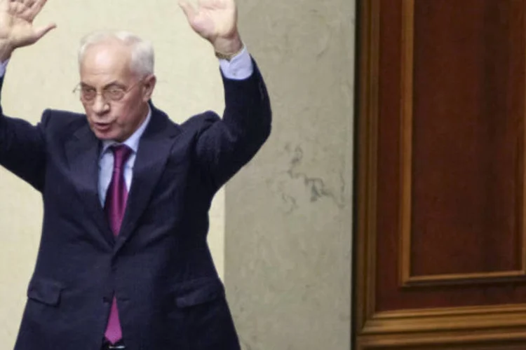 Mykola Azárov, primeiro-ministro ucraniano: "ontem houve um acontecimento histórico", disse (Gleb Garanich/Reuters)