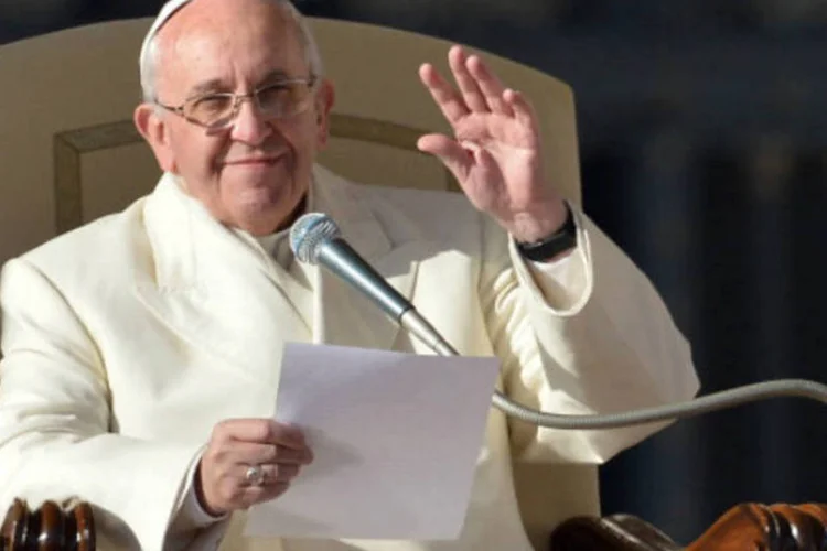 O papa Francisco: no Natal, é preciso "reconhecer no rosto de nosso semelhante, sobretudo nos mais fracos e marginalizados, a imagem do filho de Deus", disse (AFP/Getty Images)