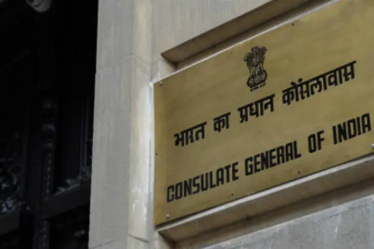 Consulado da Índia em Nova York: detenção da diplomata provocou uma tensão inédita nas relações recentes entre a Índia e os EUA (AFP/Getty Images)