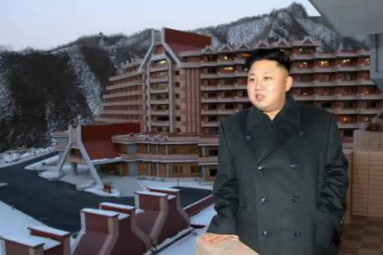 O líder norte-coreano, Kim Jong-Un: jovem Kim aparentemente vem tentando demostrar sua firme aderência ao poder após a execução na quinta-feira de seu tio (AFP)