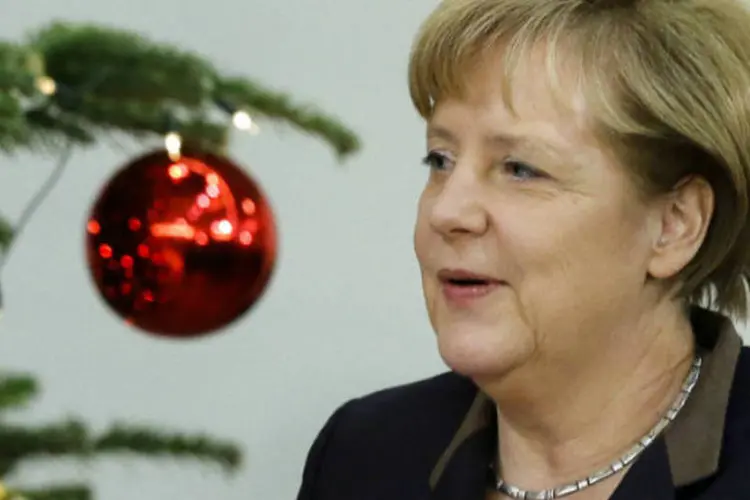 A chanceler alemã, Angela Merkel: Merkel estava viajando de limusine quando um outro automóvel guiado por um senhor de 82 anos perdeu a direção (Fabrizio Bensch/Reuters)