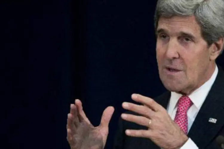 
	John Kerry: Kerry se reunir&aacute; na quinta com o primeiro-ministro israelense, Benjamin Netanyahu, e com o presidente palestino, Mahmud Abbas
 (Paul J. Richards/AFP)