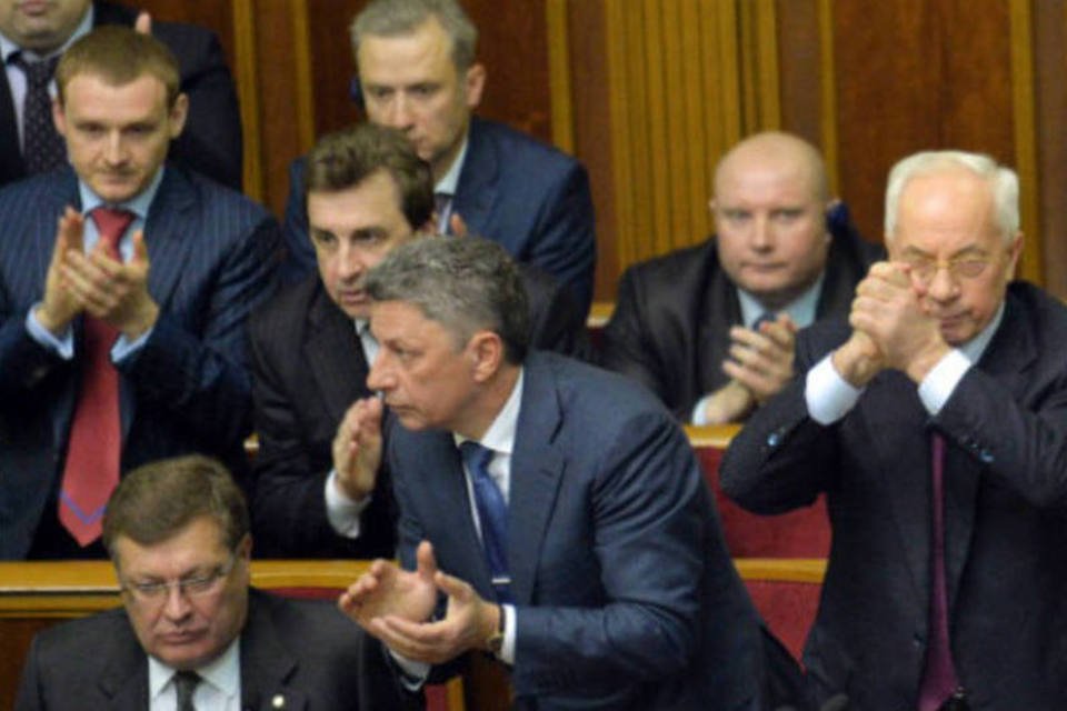 A Rada Suprema, parlamento da Ucrânia: o Partido Comunista da Ucrânia apresentou outra censura, que será votada mais tarde (Getty Images)