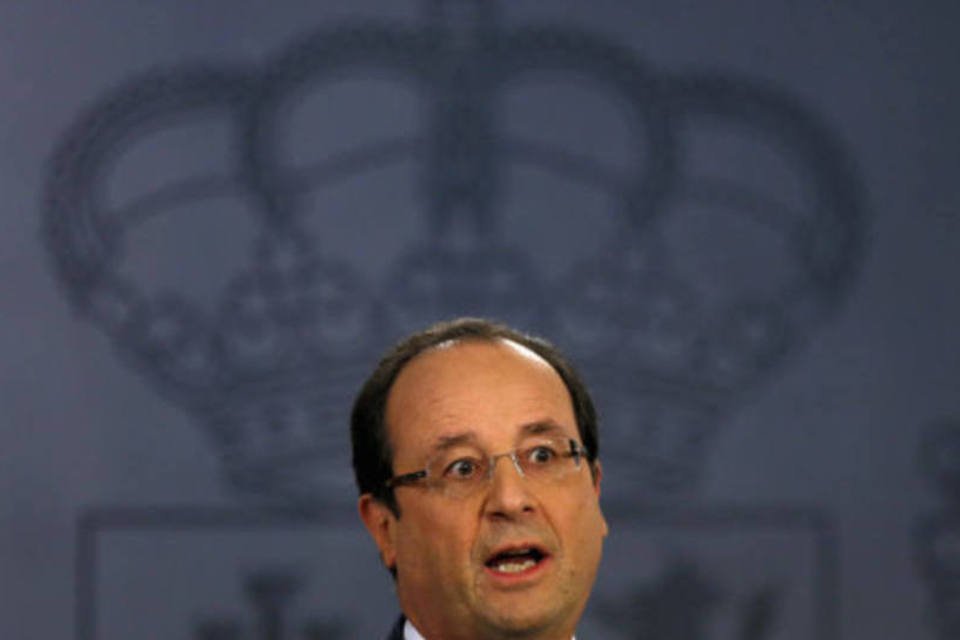O presidente francês, François Hollande: "não se pode exigir uma quantidade determinada para que a Ucrânia se some ao acordo ", disse Hollande (Sergio Perez/Reuters)