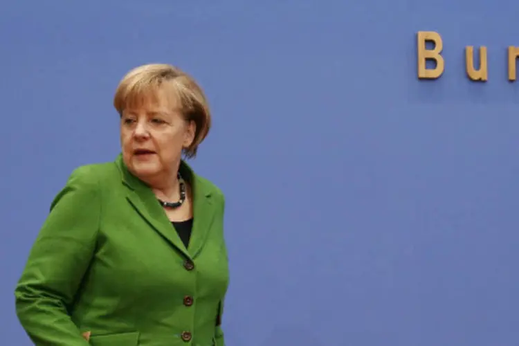 A chanceler alemã, Angela Merkel: Merkel assegurou que o slogan da legislatura é "assegurar o futuro da Alemanha" (Thomas Peter/Reuters)