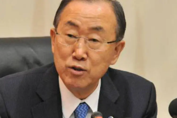O secretário-geral da ONU, Ban Ki-moon: conferência será "uma missão de esperança", segundo secretário-geral (AFP)
