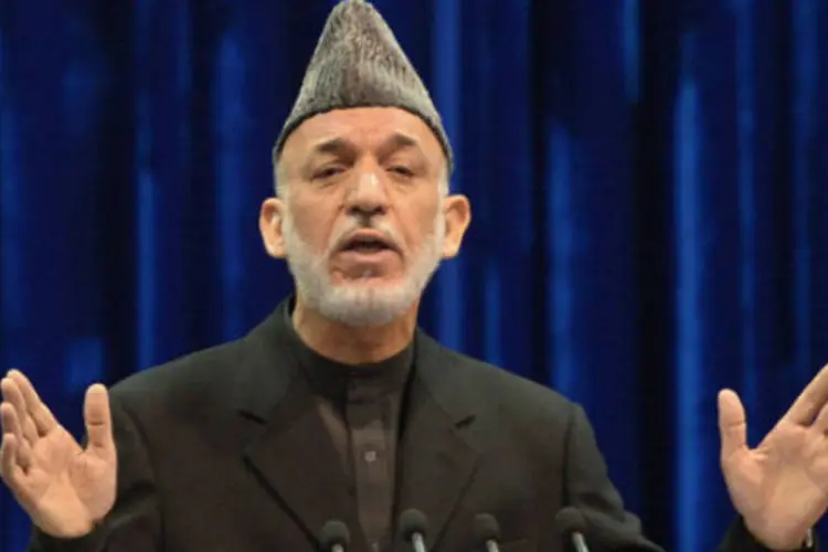 O presidente do Afeganistão, Hamid Karzai: declarações de Karzai não foram bem recebidas em Washington (Getty Images)