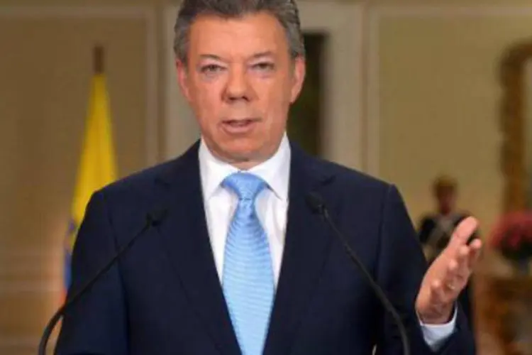 O presidente da Colômbia, Juan Manuel Santos: sua principal motivação é buscar um acordo de paz com a guerrilha das Farc, disse (Andres Piscov/AFP)