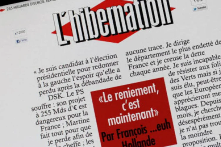 Site do jornal francês "Libération": o fotógrafo, segundo as primeiras informações, foi ferido no tórax (Getty Images)