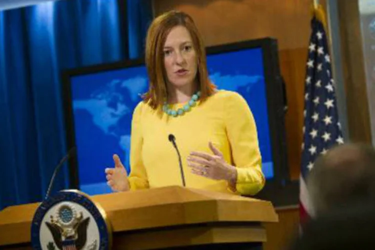 
	A porta-voz do Departamento de Estado americano, Jen Psaki:&nbsp;&quot;os Estados-membros prometeram levar em conta os registros de direitos humanos&quot;, disse
 (Saul Loeb/AFP)