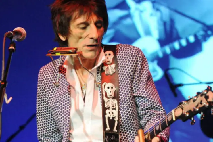 O guitarrista Ron Wood, dos Rolling Stones: Wood já teve três filhos com duas mulheres (Getty Images)