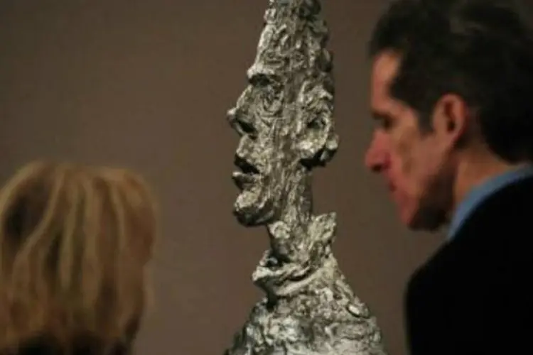 A obra "Grande tete de Diego", do artista suíço Alberto Giacometti: escultura foi vendida por 50 milhões de dólares (AFP)