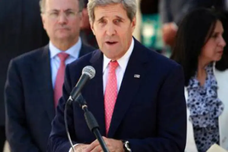 O secretário de Estado americano, John Kerry: EUA classificou de "ilegítima" a construção de assentamentos (Musa al-Shaer/AFP)