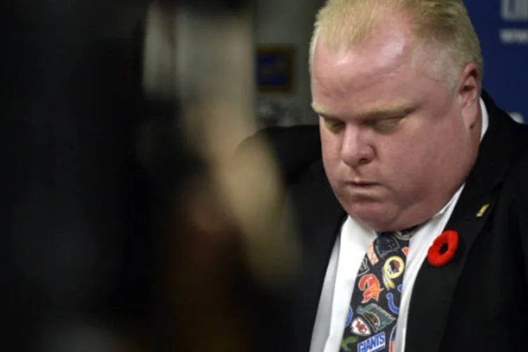 O prefeito de Toronto, Rob Ford: consumo de crack tinha ocorrido "há um ano, provavelmente em uma das minhas noites de bebedeira", disse (Reuters)