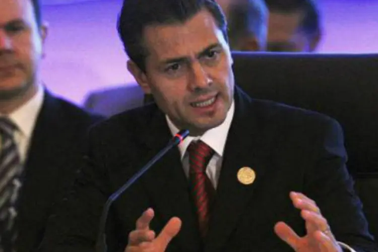 O presidente mexicano, Enrique Peña Nieto: de acordo com revista, a Agência Nacional de Segurança (NSA) americana "espionou sistematicamente e durante anos o governo mexicano" (Rodrigo Arangua/AFP)
