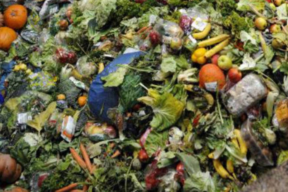 
	Alimentos em lix&atilde;o: uma redu&ccedil;&atilde;o na quantidade de alimentos desperdi&ccedil;ado melhoraria a seguran&ccedil;a alimentar, afirmaram os ministros
 (Jean-Christophe Verhaegen/AFP)