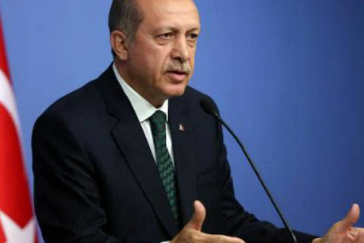 O primeiro-ministro turco, Recep Tayyp Erdogan: visita de Erdogan à Bruxelas estava prevista para celebrar a reativação das relações Turquia-UE (Adem Altan/AFP)