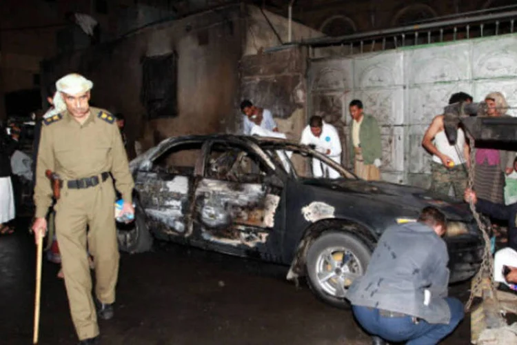 
	Local de atentado no I&ecirc;men: pelo menos 59 pessoas morreram e outras 167 ficaram feridas nesta quinta-feira no atentado com carro-bomba&nbsp;
 (Getty Images)