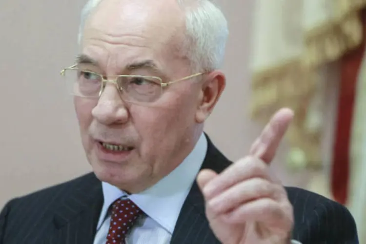 Primeiro-ministro ucraniano, Mykola Azarov: "entre os que protestam há forças extremistas, e estas forças tentam ocupar os edifícios públicos", disse (Gleb Garanich/Reuters)