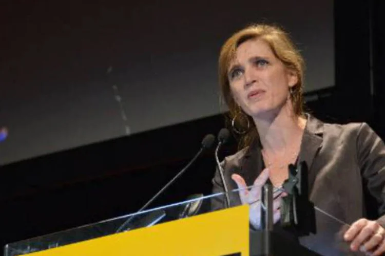 A embaixadora americana na ONU, Samantha Power: "não temos nada do que nos desculpar. Nossos soldados fizeram grandes sacrifícios", disse (Mike Coppola/AFP)